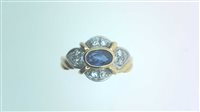 Ringe Dame in Gold Zaffiro ZAF CT 0.60 DIA CT Sommer 0.30